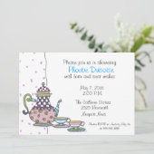 Tea Party - Bridal Shower - invitation (Standing Front)