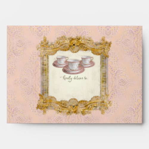 Tea Party Bridal Shower Royal Versailles Palace Envelope