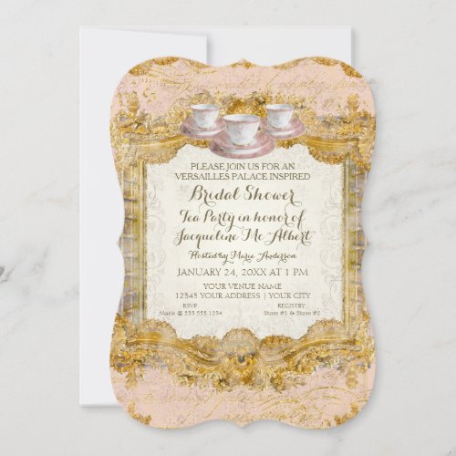 Tea Party Bridal Shower Royal Versailles Palace Invitation