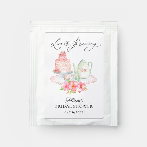 Tea Party Bridal Shower Tea Bag Drink Mix
