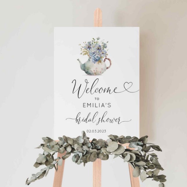 Tea party bridal shower welcome  foam board (Creator Uploaded)