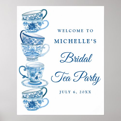 Tea Party Bridal Shower Welcome Sign