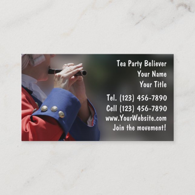 Tea Party Business Cards (Front)