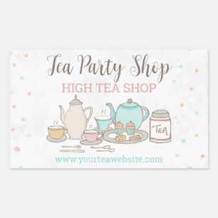 Tea Party Business High Tea Sticker Label