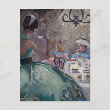 Tea Party By Trish Biddle Postcard by trishbiddle at Zazzle