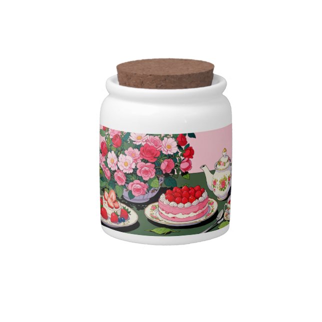 Tea party Candy Jar (Front)