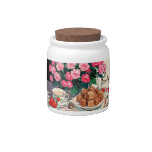 Tea party Candy Jar