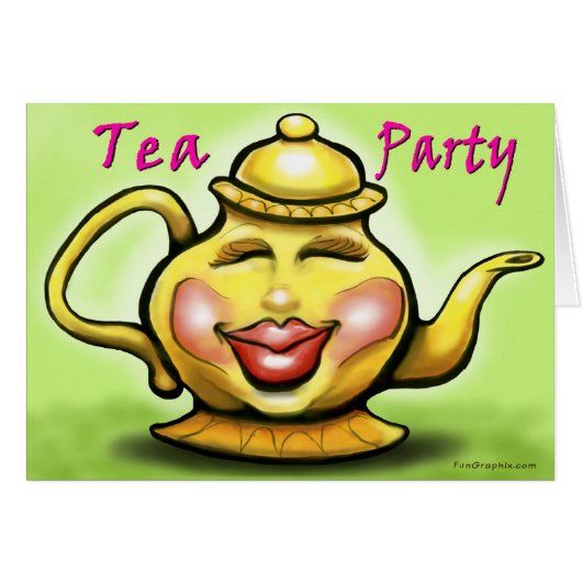 Tea Party Card (Front Horizontal)