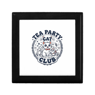 Tea Party Cat Pet Lover Shirt Art - Tea Party Cat  Gift Box