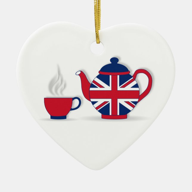 Tea Party Ceramic Ornament (Front)