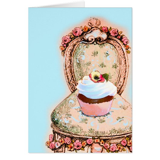 Tea Party Cupcake Design Cards (Front)