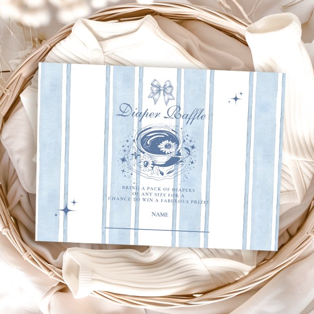Tea Party Diapper Raffle Enclosure Card (Creator Uploaded)