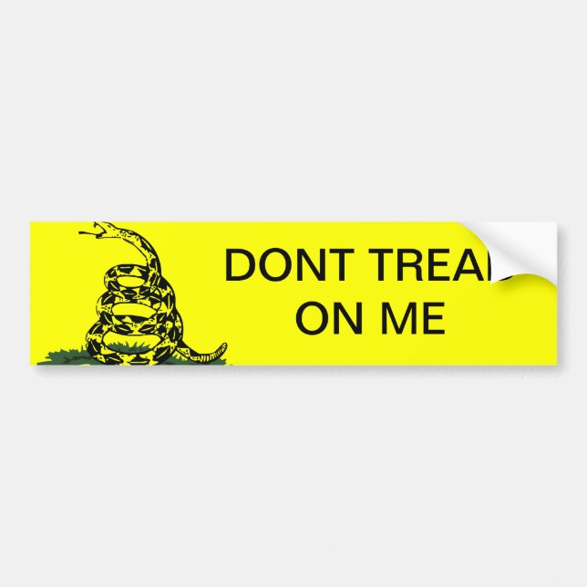Tea Party Dont Tread On Me Bumper Sticker (Front)