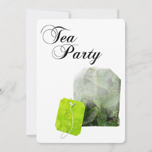 tea party double exposure invitation