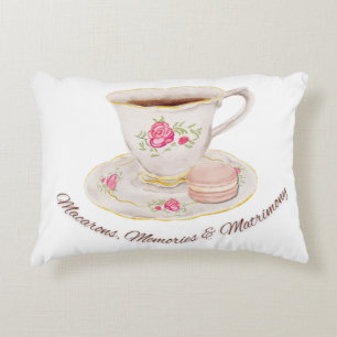 Tea Party Elegant Bridal Shower Bachelorette Accent Pillow