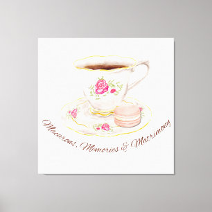 Tea Party Elegant Bridal Shower Bachelorette Canvas Print