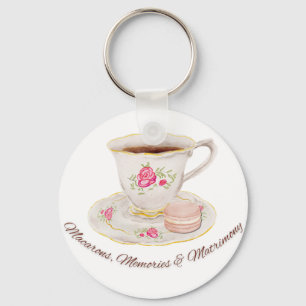 Tea Party Elegant Bridal Shower Bachelorette Keychain