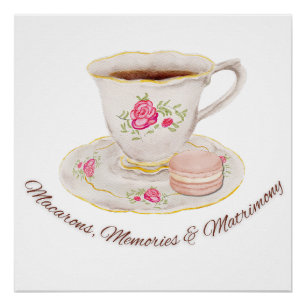 Tea Party Elegant Bridal Shower Bachelorette Poster