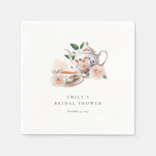 Tea Party Elegant Bridal Shower Napkins