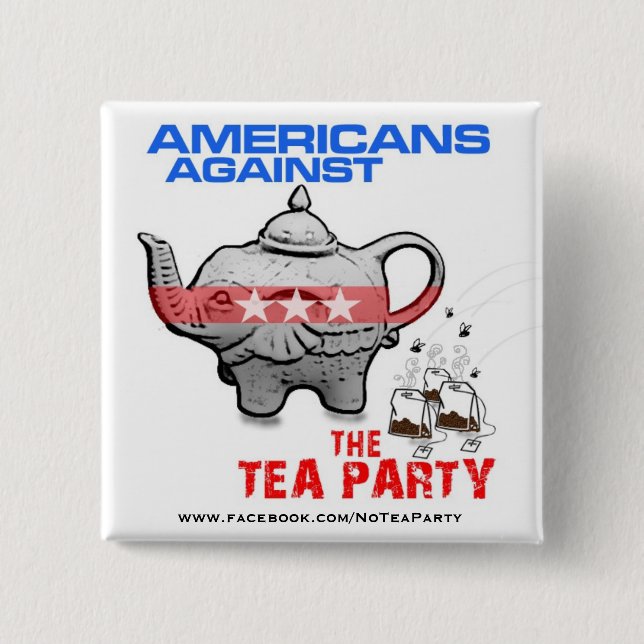 TEA PARTY ELEPHANT GETS BAGGED! BUTTON (Front)