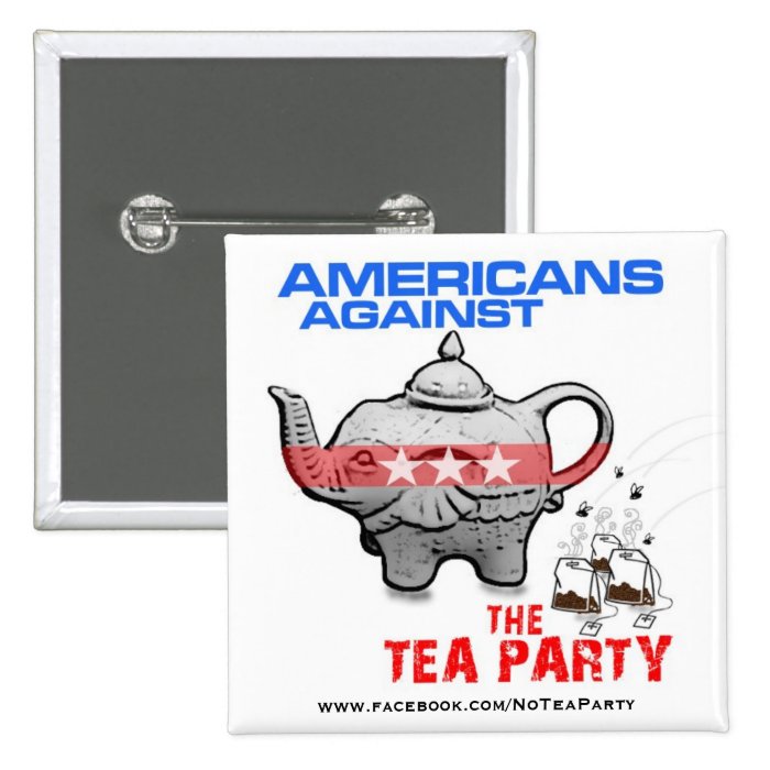 TEA PARTY ELEPHANT GETS BAGGED PINBACK BUTTONS