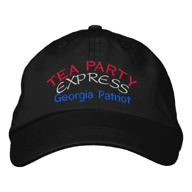 TEA PARTY EXPRESS - GEORGIA EMBROIDERED BASEBALL HAT (Front)