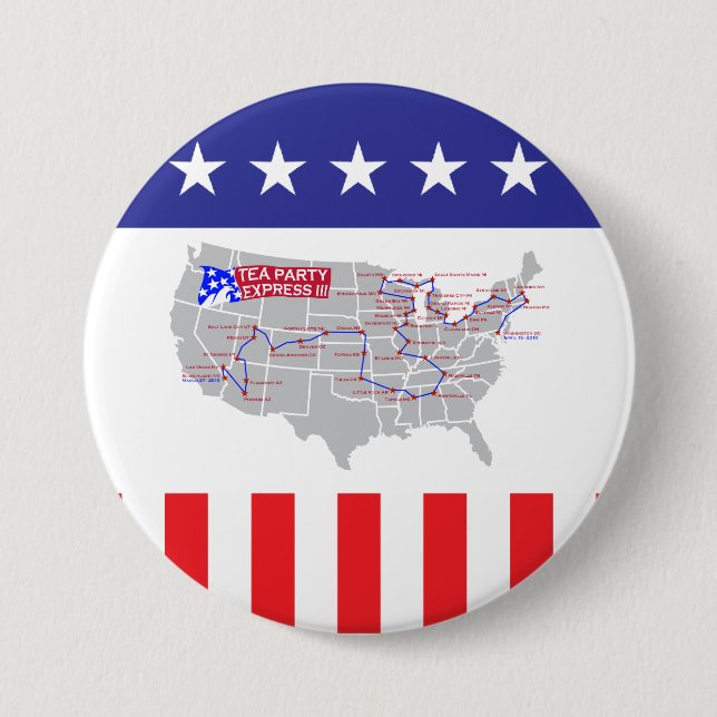 Tea Party Express III Pinback Button (Front)