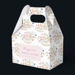 Tea Party Favor Boxes<br><div class="desc">Present your gifts in our Tea Party Gift Box with Cute Teacup and Wildflower Pattern. This gift box features beautiful watercolor florals, delicate teacups, and a pink butterfly on a blush pink background, which adds sophistication and charm to any present. It’s the ideal choice for a cohesive and enchanting bridal...</div>