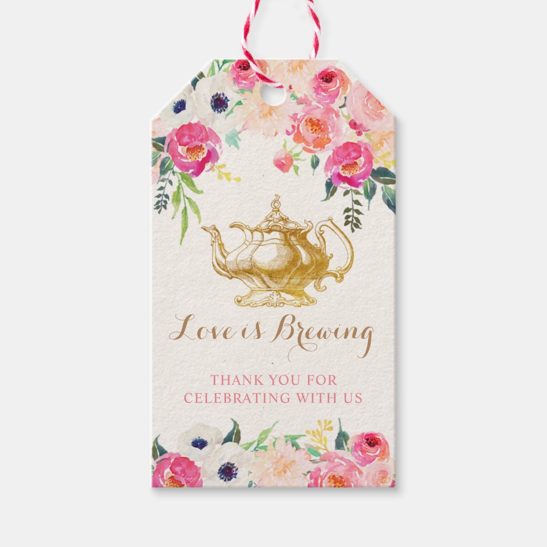 Tea Party Favor Tags Zazzle