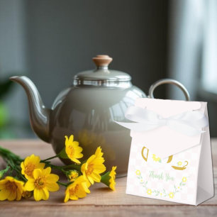 Tea Party Floral Baby Shower Favor Boxes