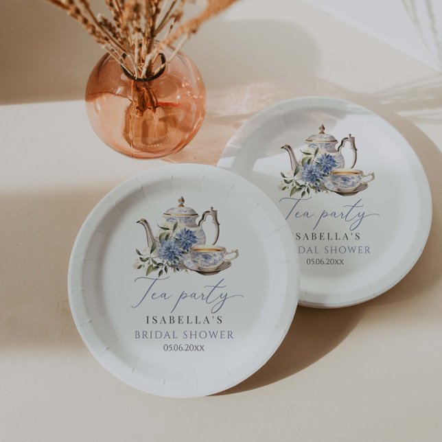 Tea Party Floral  Bridal Shower  Paper Plates (Creator Uploaded)