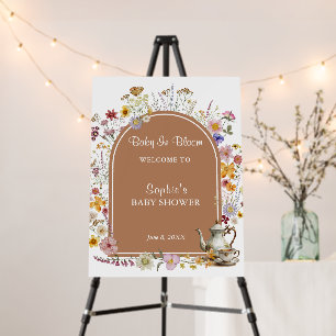 Tea Party Garden Party Baby In Bloom Welcome Sign