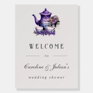 Tea Party Gothic Wedding Shower Welcome Sign