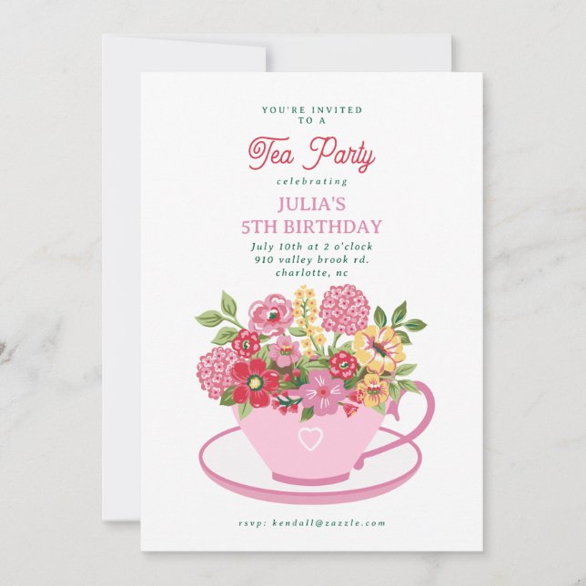 Tea Party Invitation (Front)