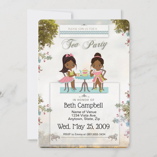 Tea Party Invitation (Front)