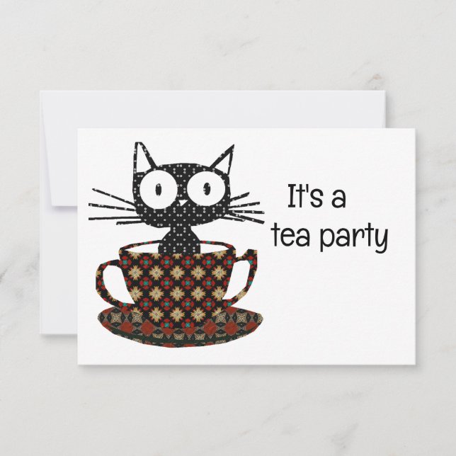 Tea Party Invitation Card (Front)