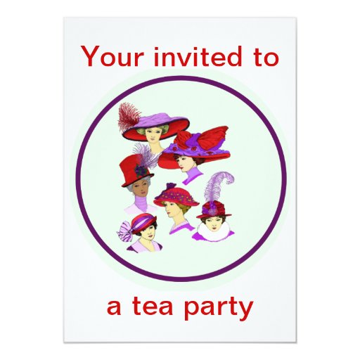 Hat Tea Party Invitation Wording 7