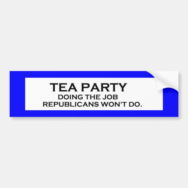 tea party job3 bumper sticker (Front)