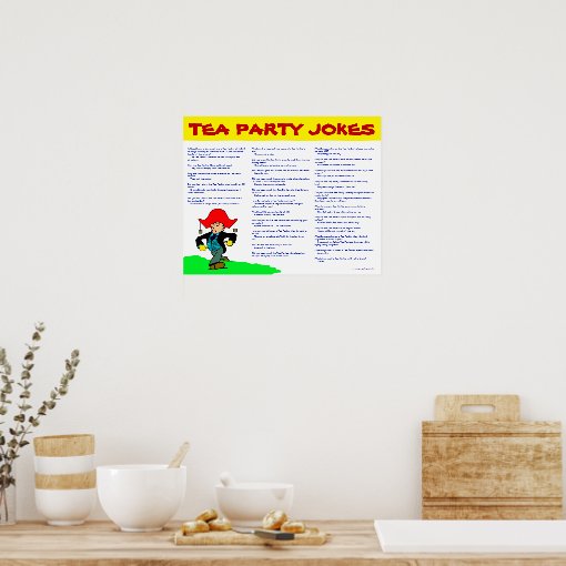 Tea Party Jokes Poster Zazzle