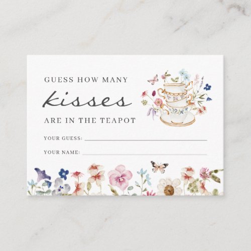 Tea Party Kisses Enclosure Card