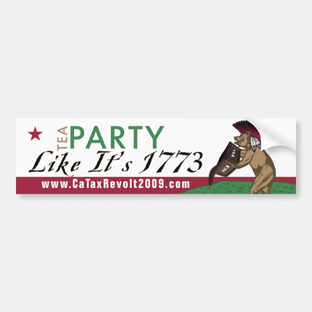 Tea Party Like It's 1773 Bumper Sticker (Front)
