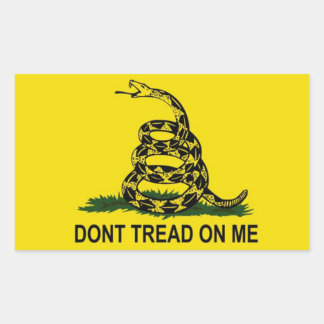 TEA PARTY MEMBER RECTANGULAR STICKER