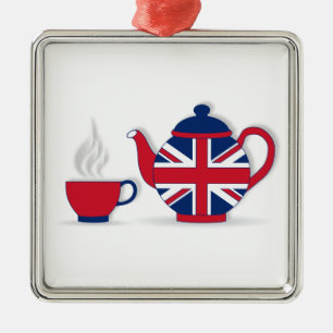 Tea Party Metal Ornament