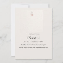 Tea Party Minimal Baby Shower Invitation, Editable