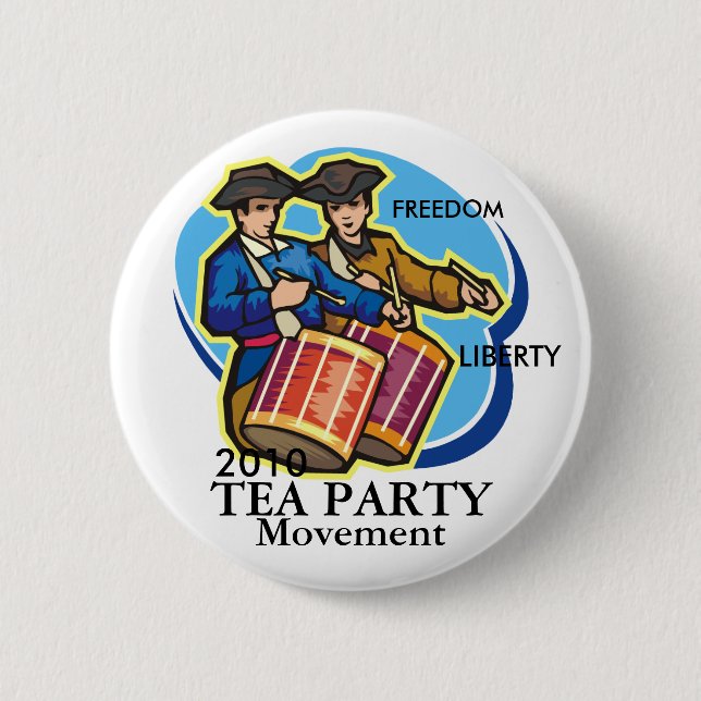 TEA PARTY MOVEMENT PINBACK BUTTON (Front)