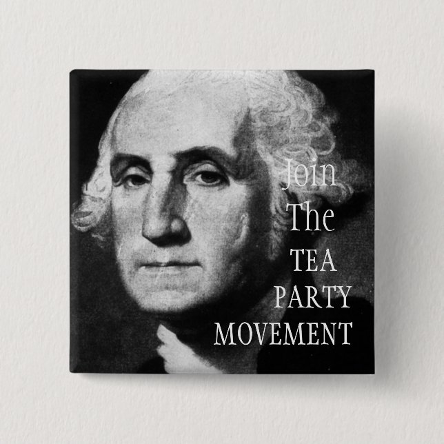TEA PARTY MOVEMENT PINBACK BUTTON (Front)
