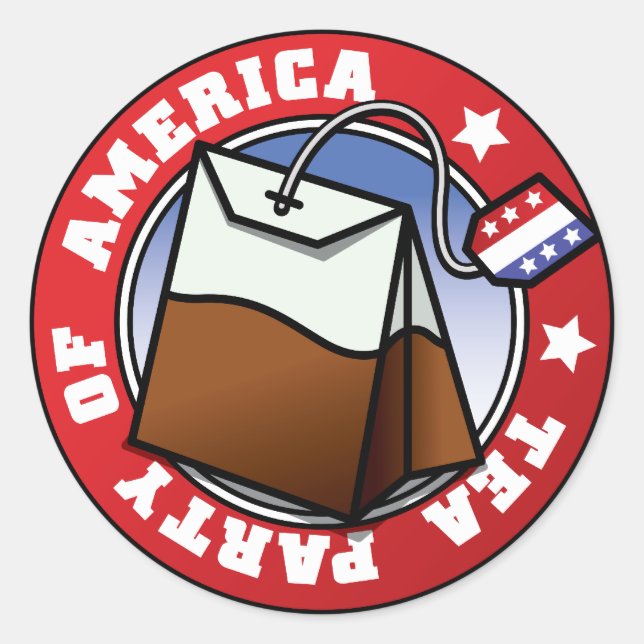 Tea Party of America Classic Round Sticker (Front)