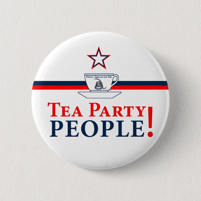 Tea Party People! Button (Front)