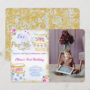 Tea Party Photo Invitation