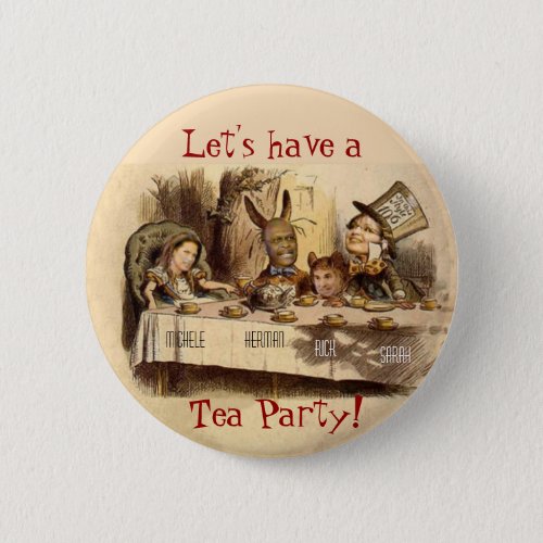 Tea Party Pinback Button
